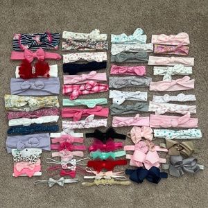 Baby Girl Headband/Hair Bow Lot/Bundle - 59 total!